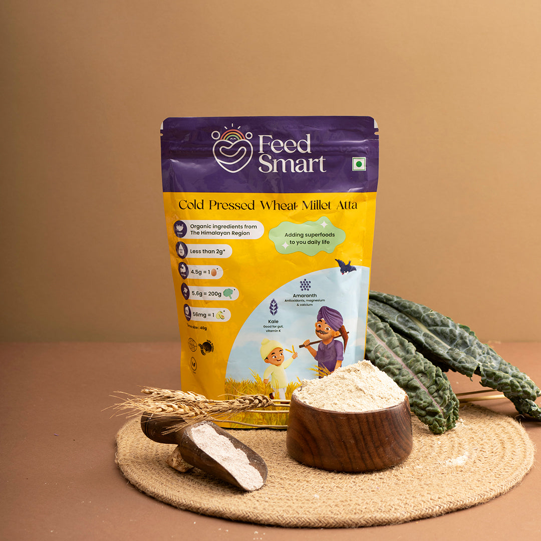 Cold Pressed Wheat Millet Atta - 450g