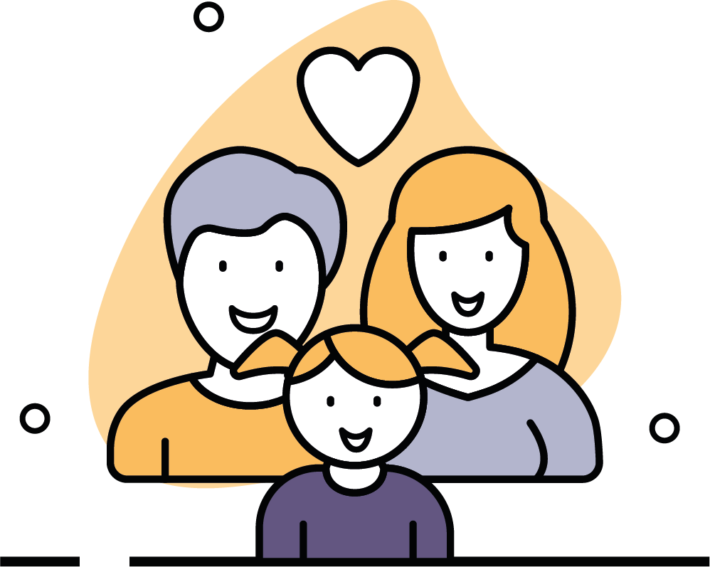 Small happy family